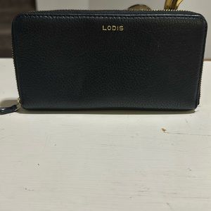 Black Leather Wallet by Lodis